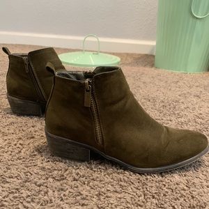 Dark green booties size 7
